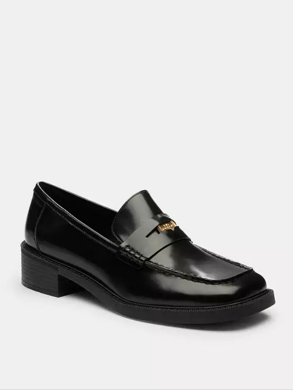 Brand New!! Coach Black Square Toe Loafer